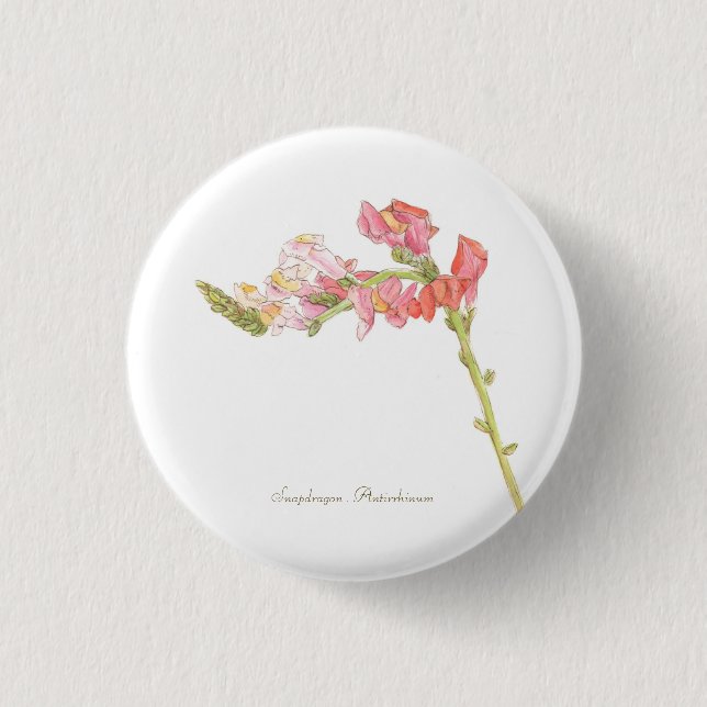 Macaron Rond 2,50 Cm Bouton Snapdragon (Devant)