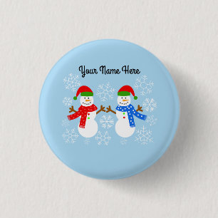 Macaron Rond 2,50 Cm Bouton Snowman #3