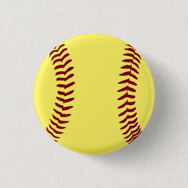 Macaron Rond 2,50 Cm bouton softball (Devant)
