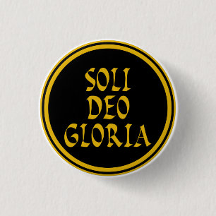 Macaron Rond 2,50 Cm Bouton Soli Deo Gloria