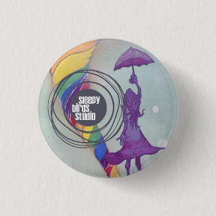 Macaron Rond 2,50 Cm Bouton somnolent 3 de studio d'oiseaux