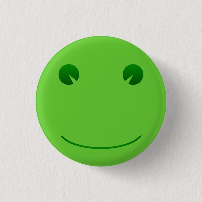 Macaron Rond 2,50 Cm Bouton Sourire grenouille (Devant)