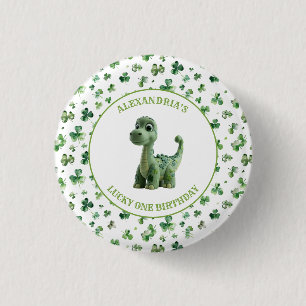 Macaron Rond 2,50 Cm Bouton st patrick Lucky One Dinosaur