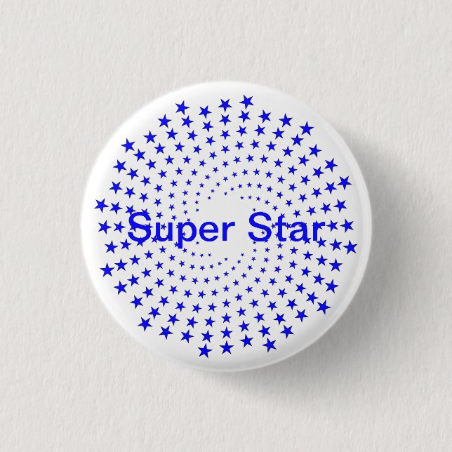 Macaron Rond 2,50 Cm Bouton - Super Star Starburst (Devant)