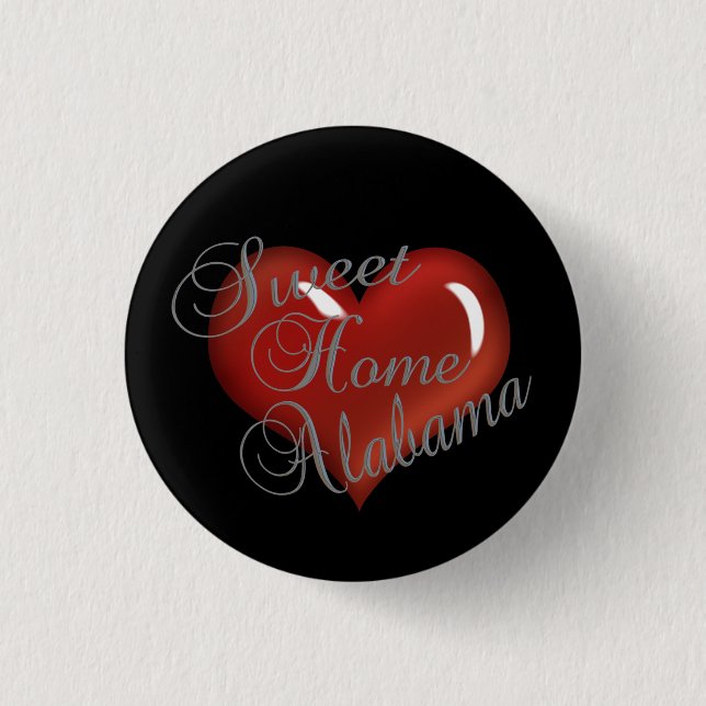 Macaron Rond 2,50 Cm Bouton Sweet Home Alabama (Devant)