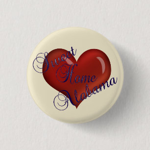 Macaron Rond 2,50 Cm Bouton Sweet Home Alabama