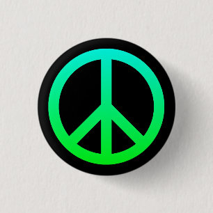 Macaron Rond 2,50 Cm Bouton Symbole de paix lumineux