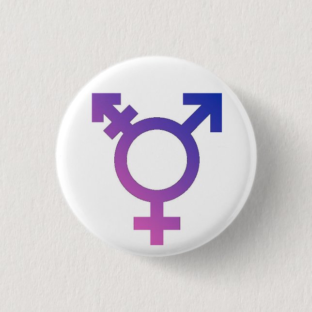 Macaron Rond 2,50 Cm Bouton Trans* Pride (Devant)