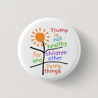 Macaron Rond 2,50 Cm Bouton : Trump est malsain pour les enfants 