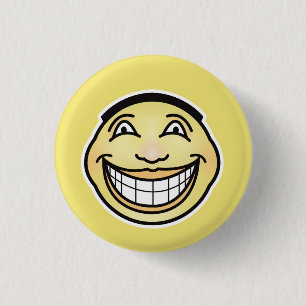 Macaron Rond 2,50 Cm Bouton ultra heureux de visage