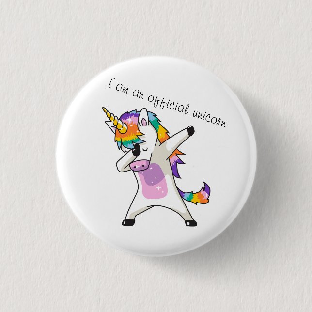 Macaron Rond 2,50 Cm Bouton Unicorn (Devant)