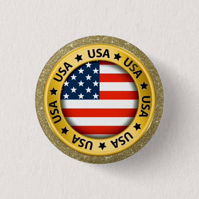 Macaron Rond 2,50 Cm Bouton USA (Devant)