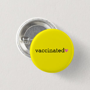Macaron Rond 2,50 Cm Bouton vacciné jaune