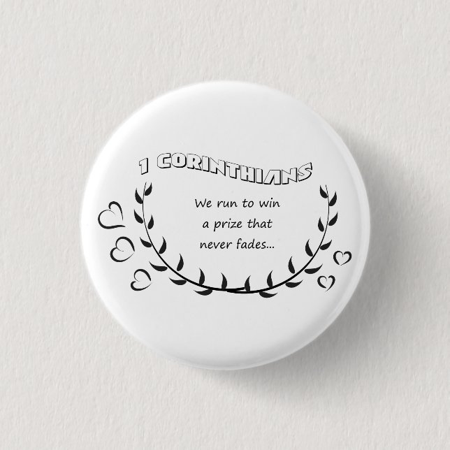 Macaron Rond 2,50 Cm Bouton Verse de la Bible (Devant)