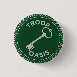 Macaron Rond 2,50 Cm Bouton vert de la Fierté de Troop IGGPPCamp 2022