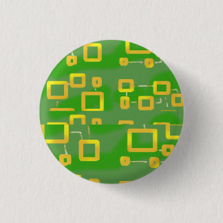 Macaron Rond 2,50 Cm Bouton vert géométrique