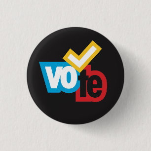 Macaron Rond 2,50 Cm Bouton Vote Petit