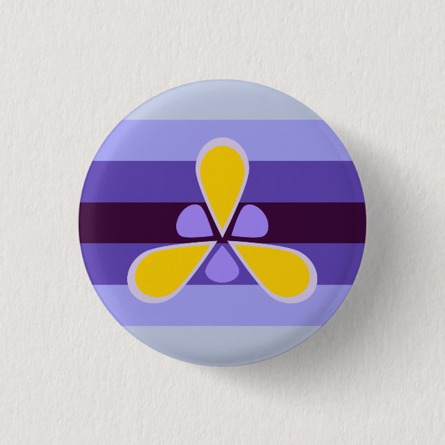Macaron Rond 2,50 Cm Bouton Xenogender Iris (Devant)