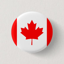 Boutons canadiens de pinback de drapeau
