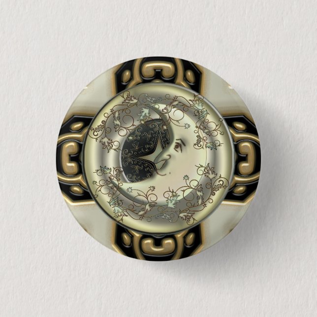 Macaron Rond 2,50 Cm Boutons célestes de lune (Devant)