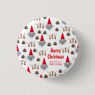 Macaron Rond 2,50 Cm Boutons de cadeau de Noël uniques pour les clients