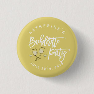 Macaron Rond 2,50 Cm Boutons de fête de demoiselle d'honneur jaune Citr