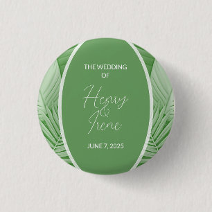 Macaron Rond 2,50 Cm Boutons de mariée tropicale mariage