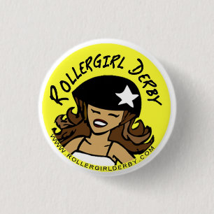 Macaron Rond 2,50 Cm Boutons de Rollergirl Derby !