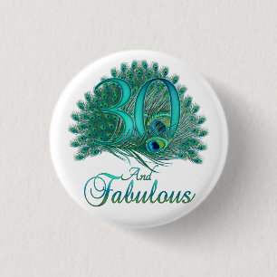 Macaron Rond 2,50 Cm Boutons du 30e anniversaire