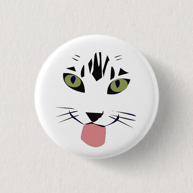 Macaron Rond 2,50 Cm boutons mignons de chat (Devant)