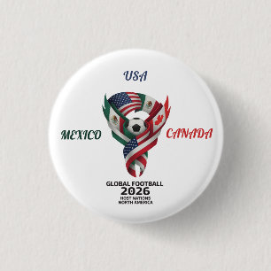 Macaron Rond 2,50 Cm Boutons pour fans de football à trois nations Me
