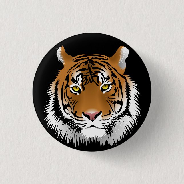 Macaron Rond 2,50 Cm Boutons Tiger Face (Devant)