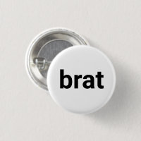 Brat typographie moderne drôle cool noir et blanc