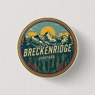 Macaron Rond 2,50 Cm Breckenridge colorado Montagne Rocheuse vintage