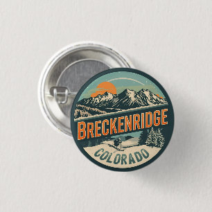 Macaron Rond 2,50 Cm Breckenridge colorado Rocky Mountain vintage