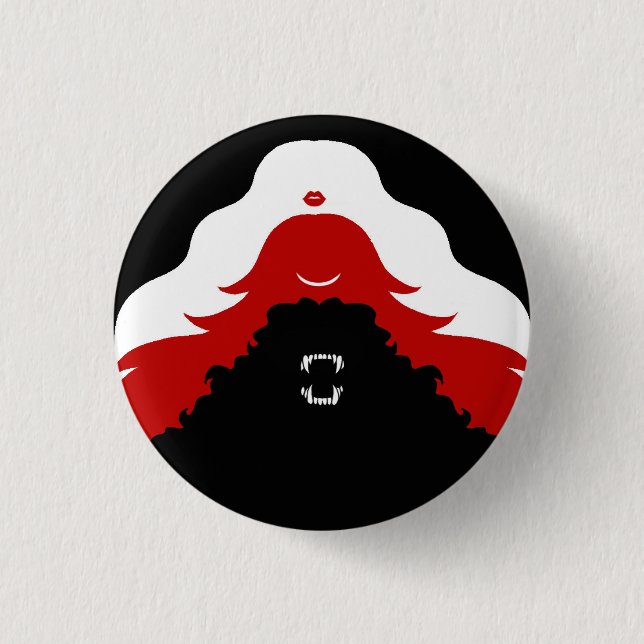 Macaron Rond 2,50 Cm Brides du bouton Dracula (Devant)