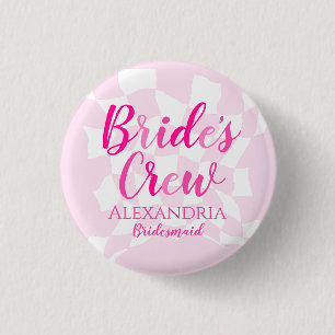 Macaron Rond 2,50 Cm Bridesmaid Bachelorette Party personnalisé rose