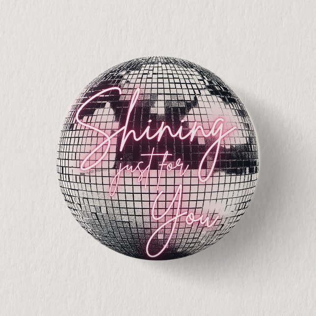 Macaron Rond 2,50 Cm Brillant Juste Pour Vous Ball Miroir (Devant)