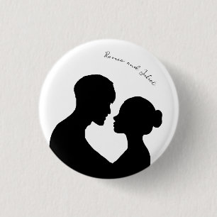Macaron Rond 2,50 Cm Broche personnalisable Romeo et Juliet