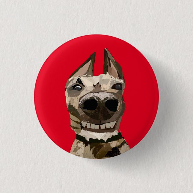Macaron Rond 2,50 Cm Broche photo personnalisée pour animal de compagni (Devant)