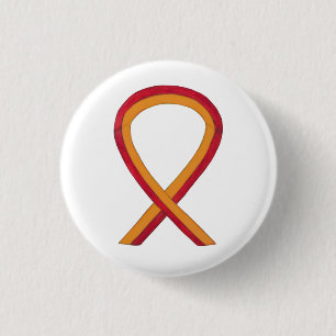 Macaron Rond 2,50 Cm Broches Boutons de sensibilisation au ruban orange