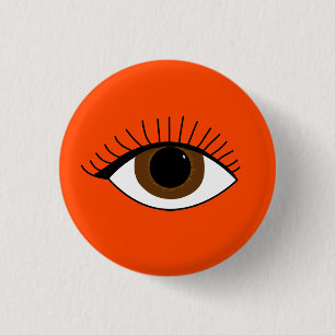 Macaron Rond 2,50 Cm Brown Eye Illustration
