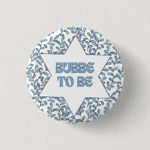 Macaron Rond 2,50 Cm "Bubbe to Be" Amusante Nouvelle grand-mère moderne