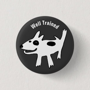 Macaron Rond 2,50 Cm Bull Terrier Bien Formé