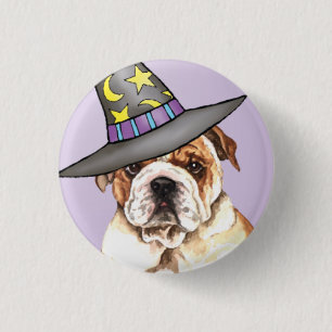 Macaron Rond 2,50 Cm Bulldog Witch