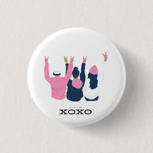 Macaron Rond 2,50 Cm Buts de squad embrasser et embrasser