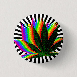 MACARON ROND 2,50 CM BUTTON MARIJUANA
