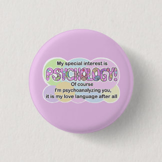Macaron Rond 2,50 Cm Button, Psychology Love Language (ADHD, Autistic)