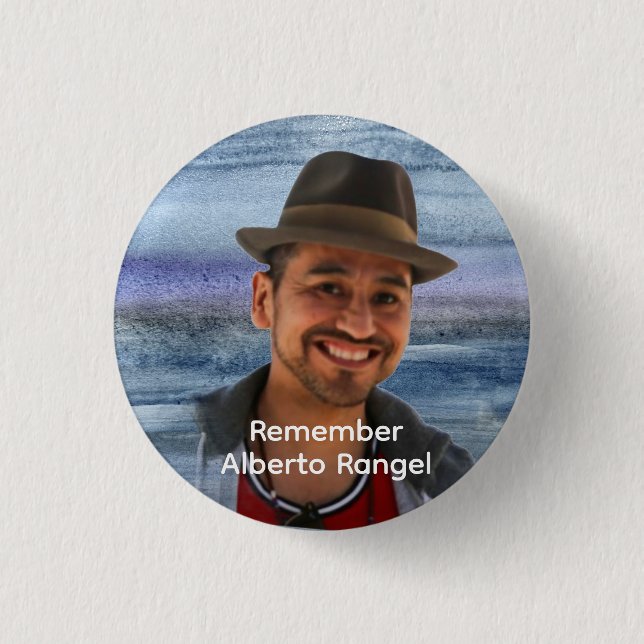 Macaron Rond 2,50 Cm Button: Remember Alberto Rangel (Devant)