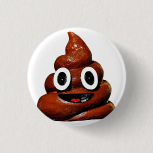 Macaron Rond 2,50 Cm Caca, emoji, bouton 💩